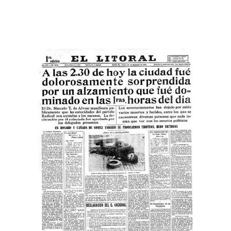 Diario el Litoral con el golpe radical de 1933